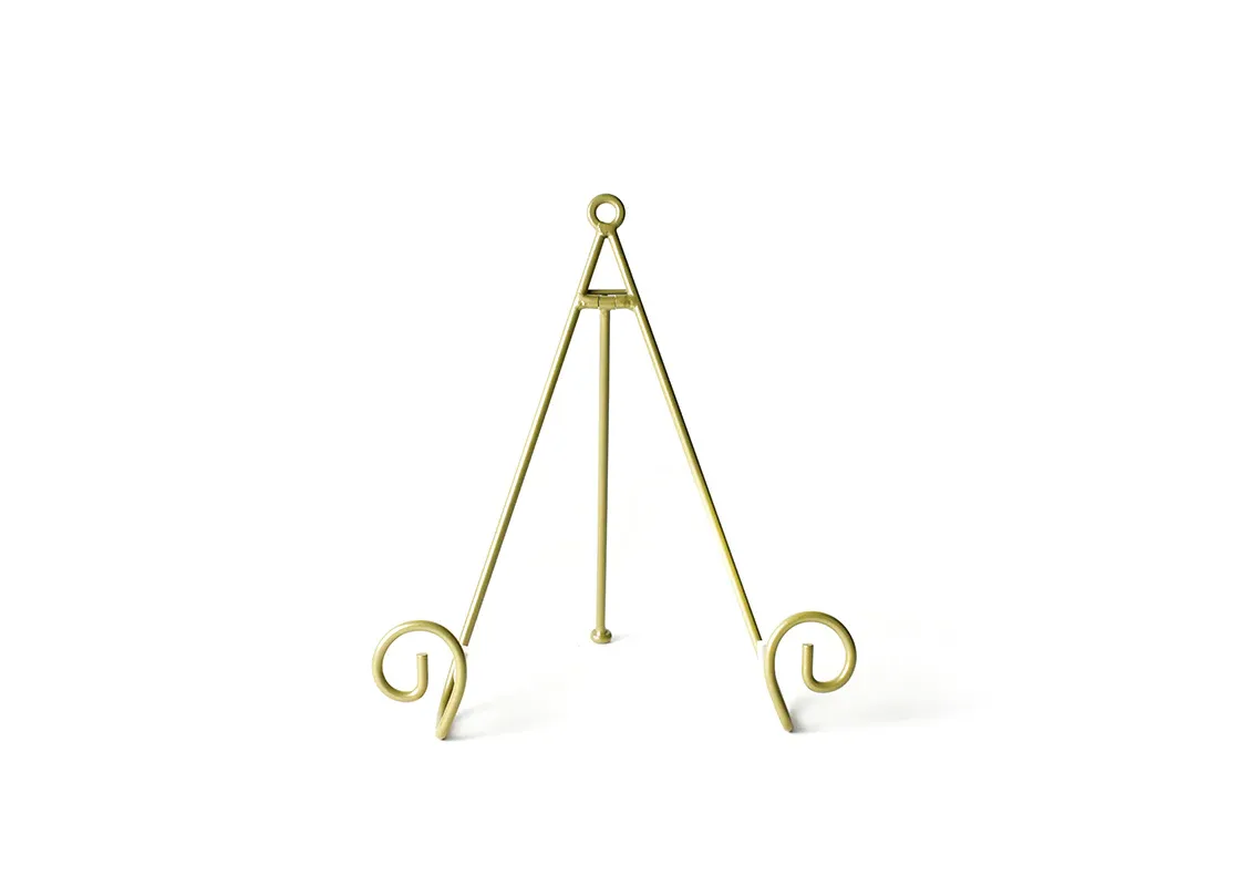 Large Swirl Plate Stand Gold