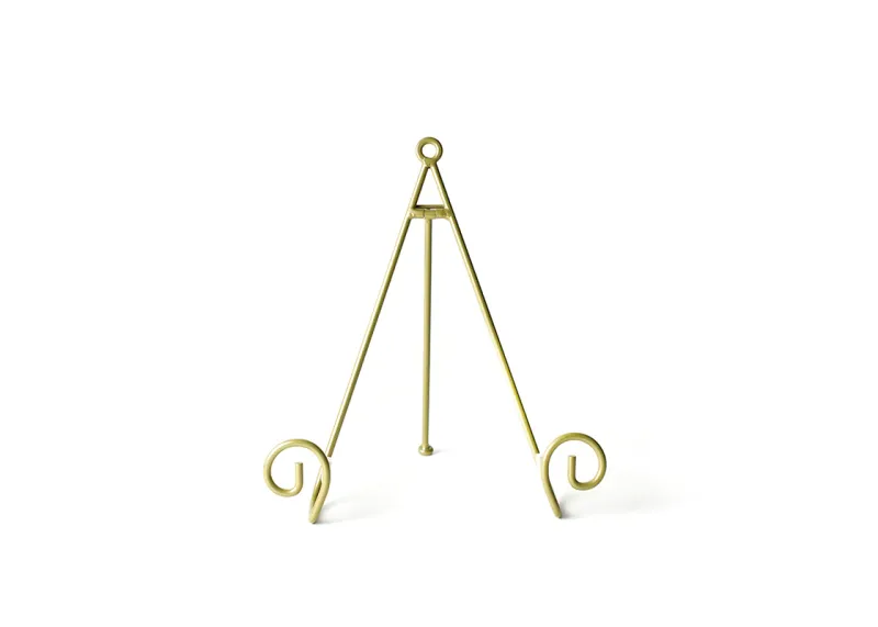 Large Swirl Plate Stand Gold