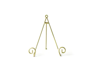 Large Swirl Plate Stand Gold