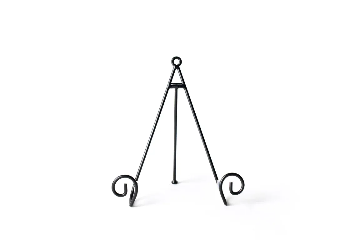 Large Swirl Plate Stand Black