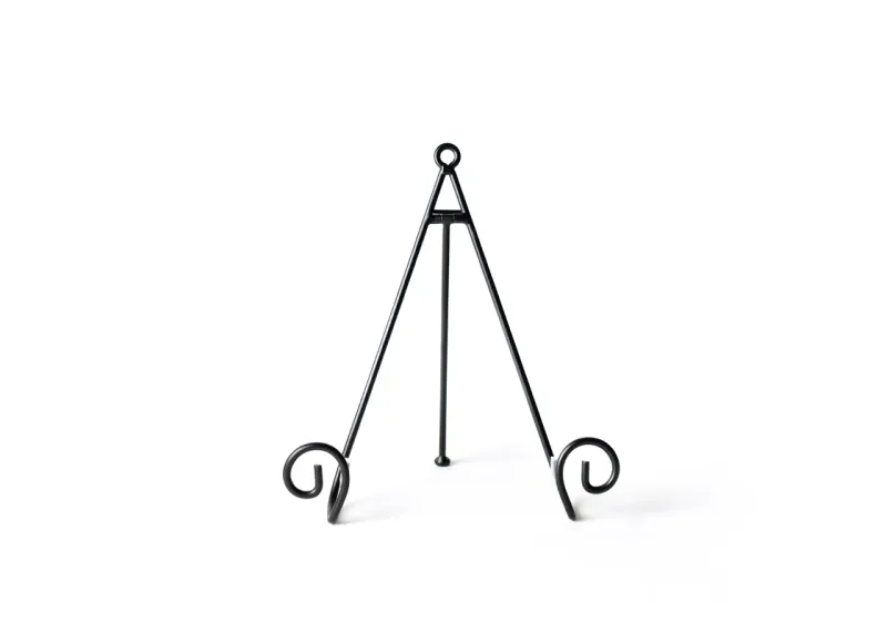 Large Swirl Plate Stand Black