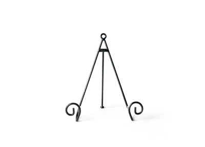 Large Swirl Plate Stand Black