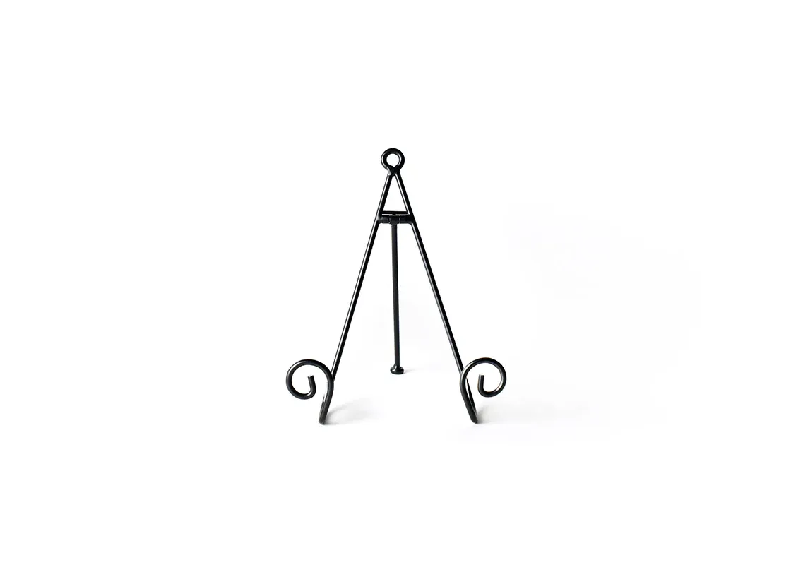 Medium Swirl Plate Stand Black