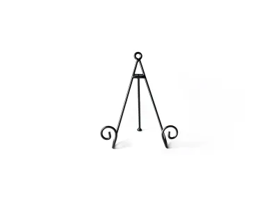 Medium Swirl Plate Stand Black