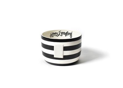 Black Stripe Happy Everything Big Bowl