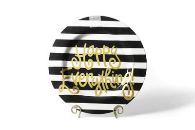 Black Stripe Happy Everything Big Platter
