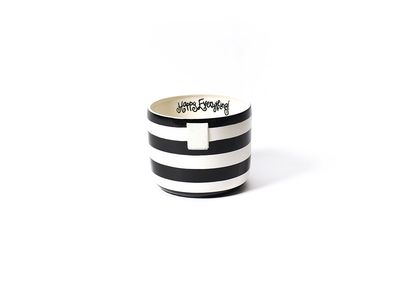 Black Stripe Happy Everything Mini Bowl