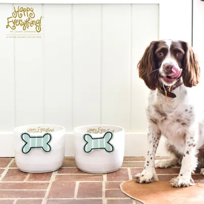 White Stripe Happy Everything Mini Bowl