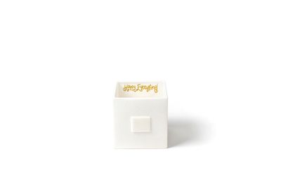 White Small Dot Mini Nesting Cube Medium