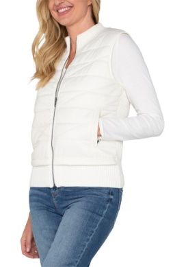 QUILTED FRONT SWEATER VEST