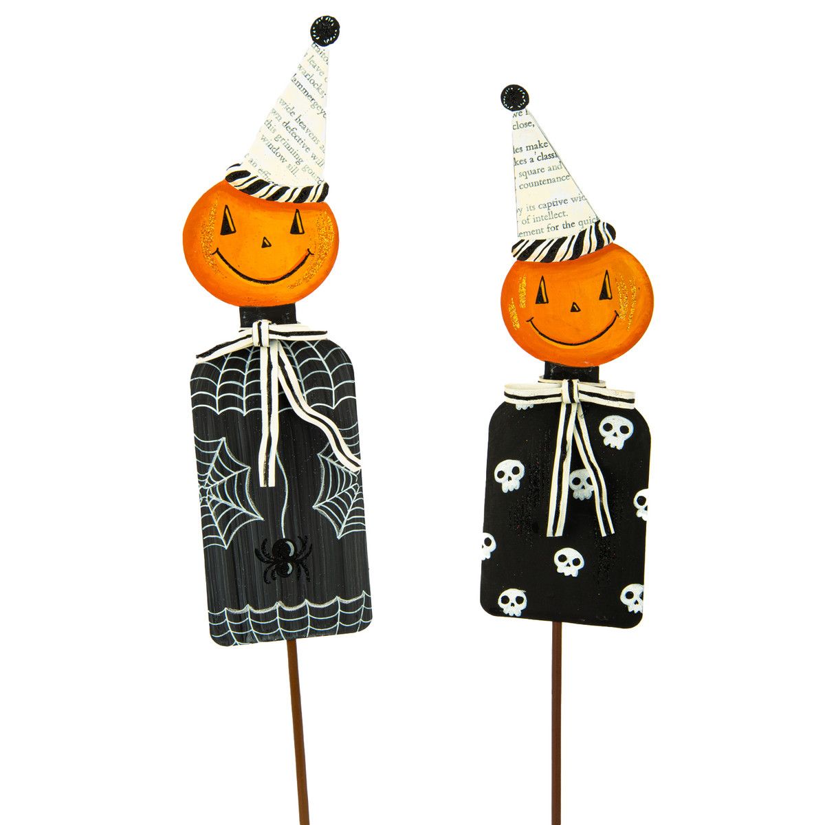 PARTY PUMPKIN HEAD BOTTLES S/2