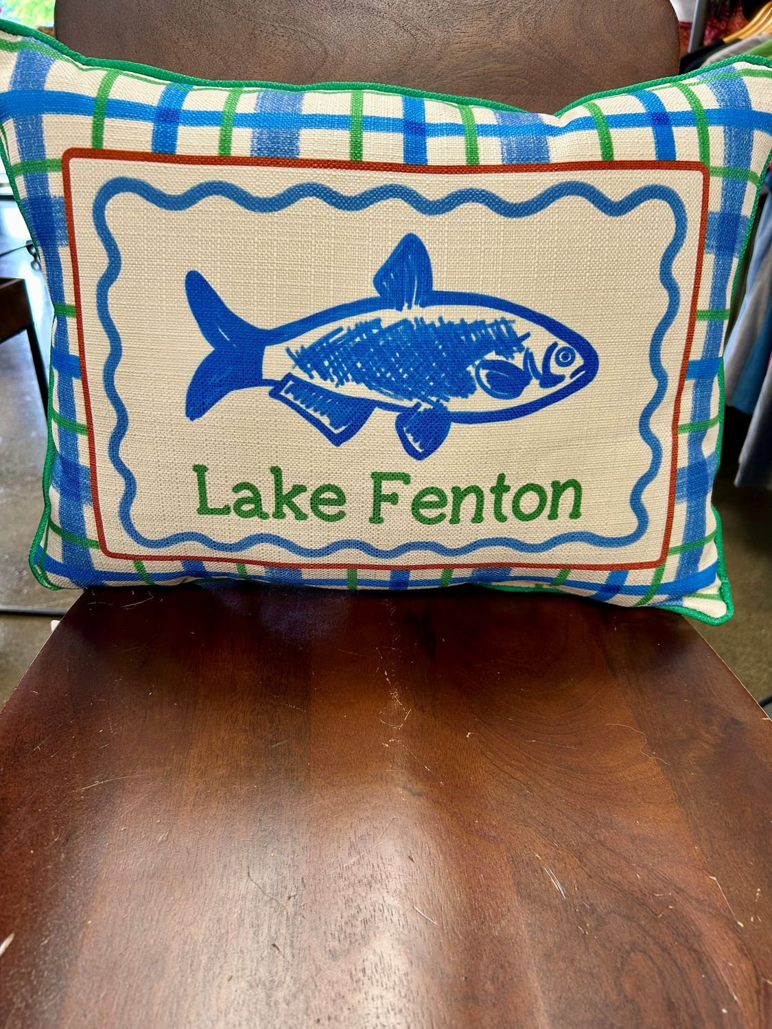 PLAID LAKE FISH PILLOWS, LAKE: FENTON