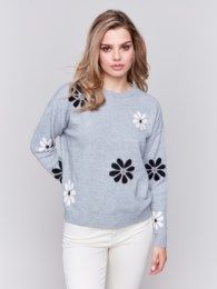 PRINTED PULL OVER SWEATER