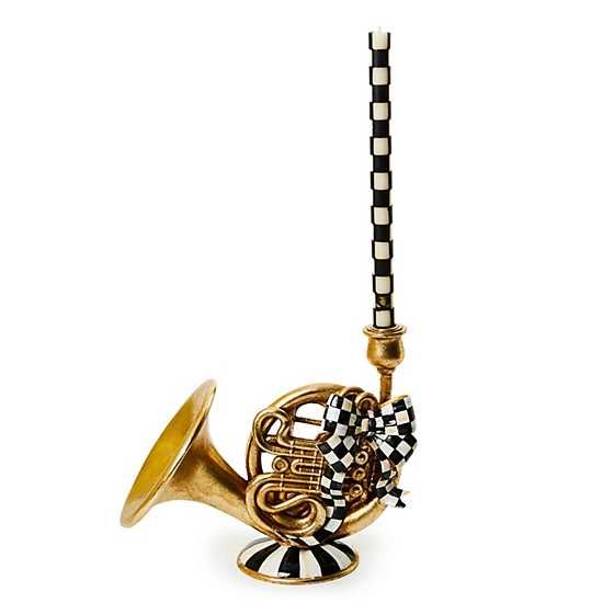 Emerald Luxe French Horn Candle Holder