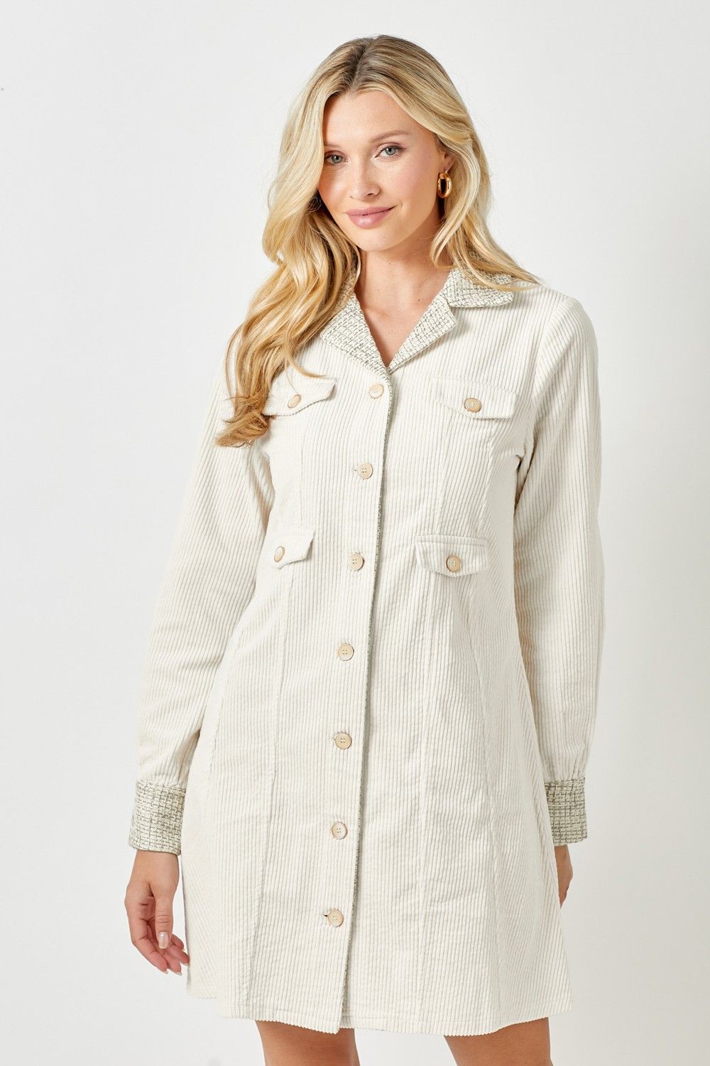 CORDUROY COAT DRESS