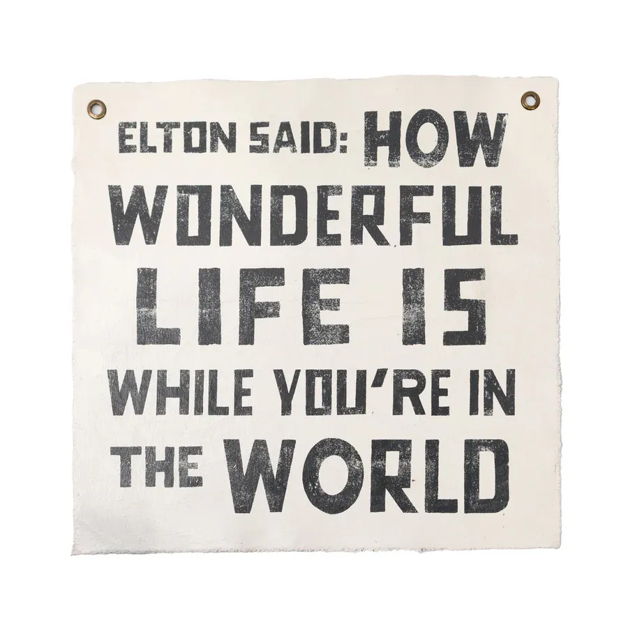 ELTON SAID PAINTED WALL HANGING