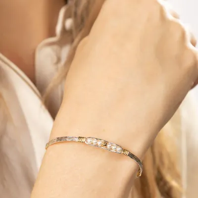 Creation Bracelet SS w/14K Artist Wire