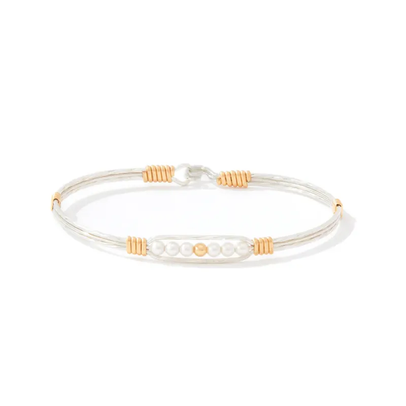 CREATION BRACELET SS W/14K ARTIST WIRE