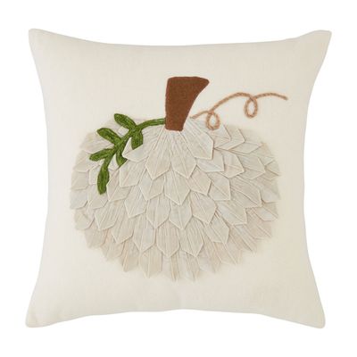 SQUARE VELVET PUMPKIN PILLOW