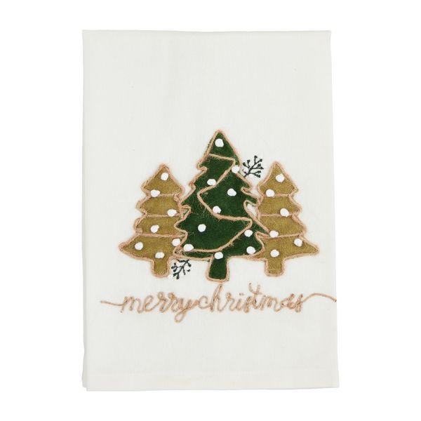TREES XMAS APPLIQUE TOWEL