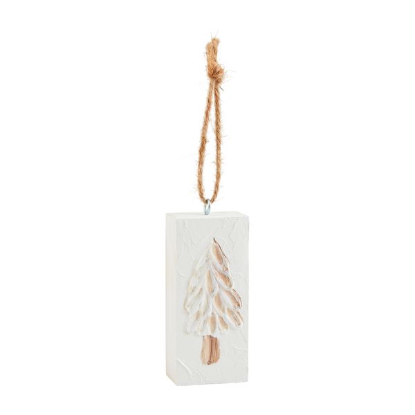 TREE WHITE XMAS ORNAMENT
