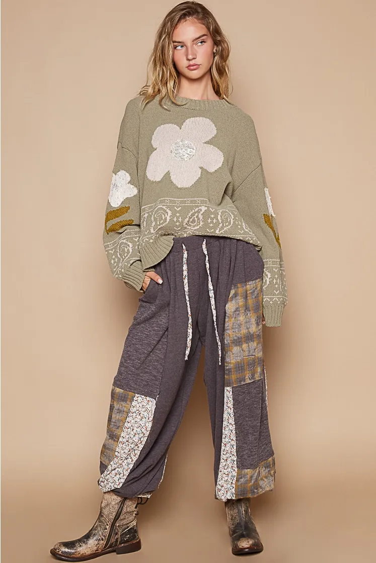 FLOWER POINT CHENILLE SWEATER