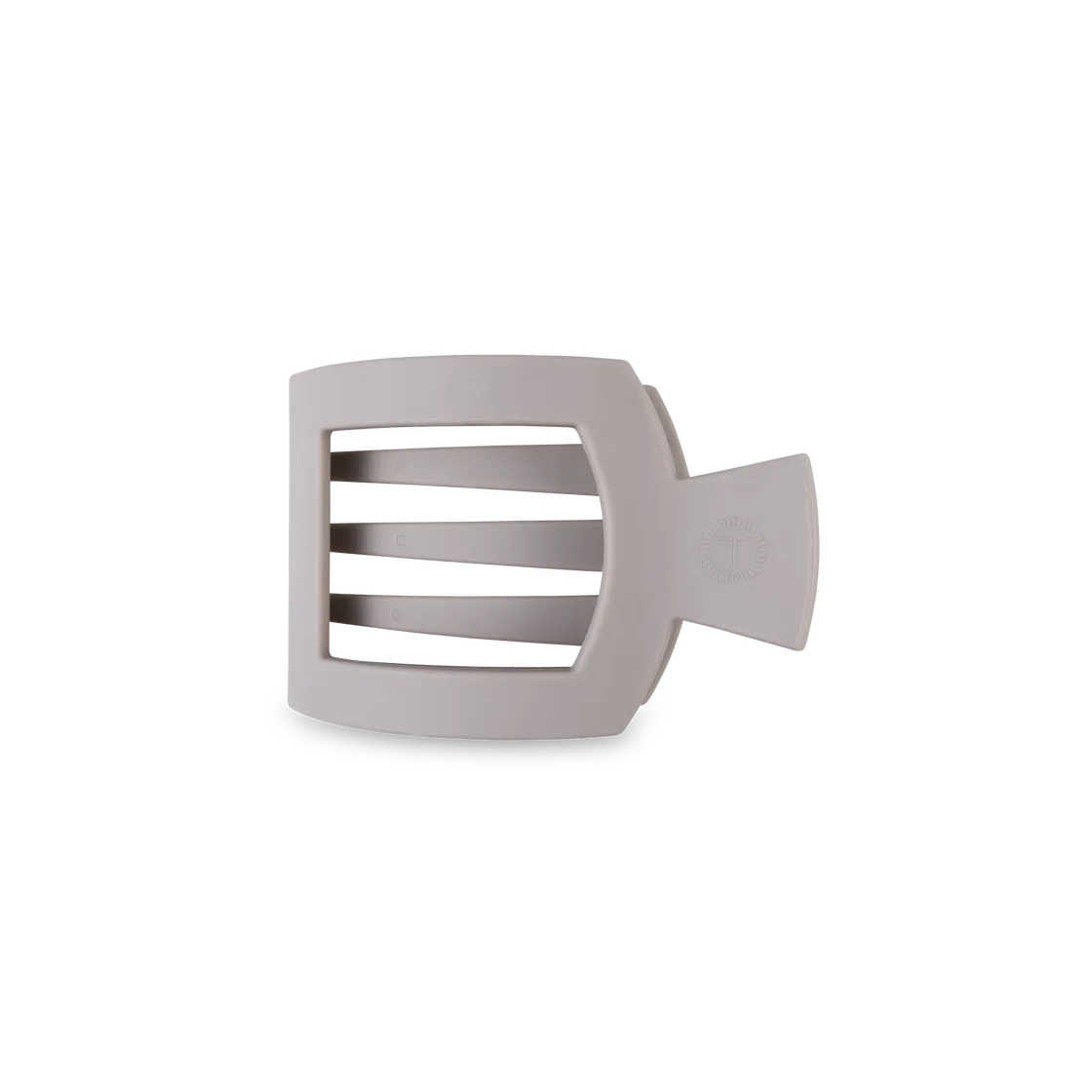 Square Flat Hair Clip | Small | Silver Flames