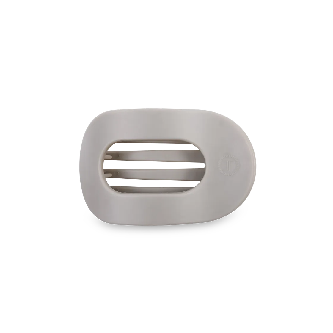 Round Flat Hair Clip | Small | Silver Flames