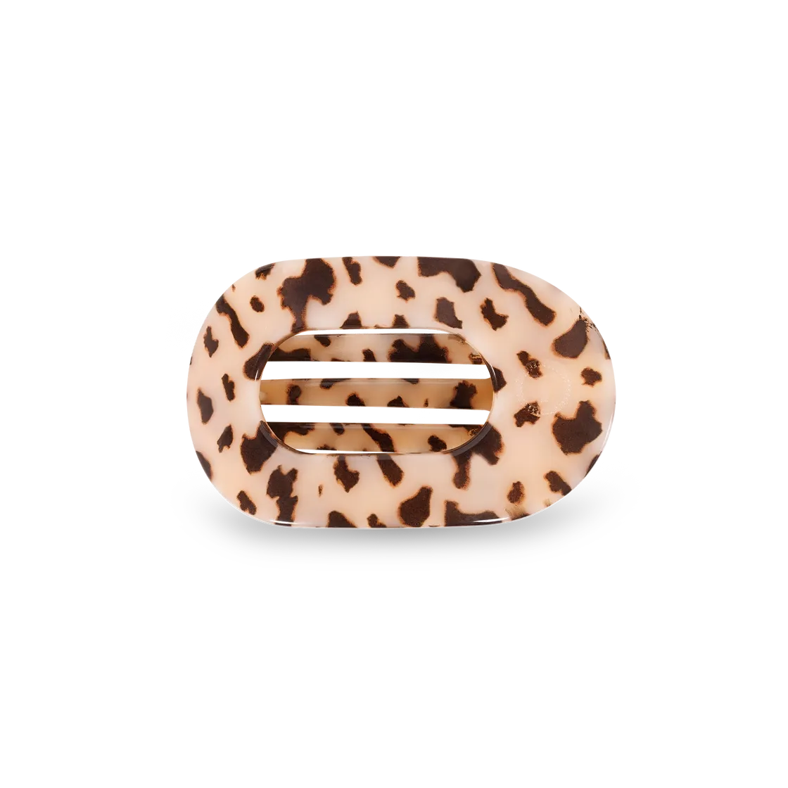 Round Flat Hair Clip | Small | Blonde Tortoise