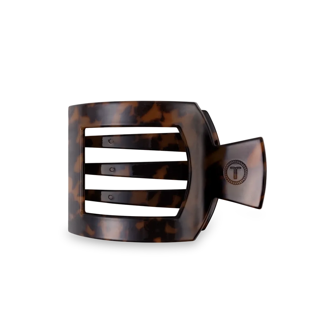 Square Flat Hair Clip | Med. | Tortoise