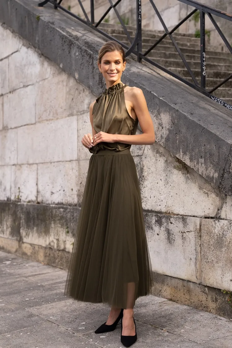 Ambre Slim Fit Tulle Skirt