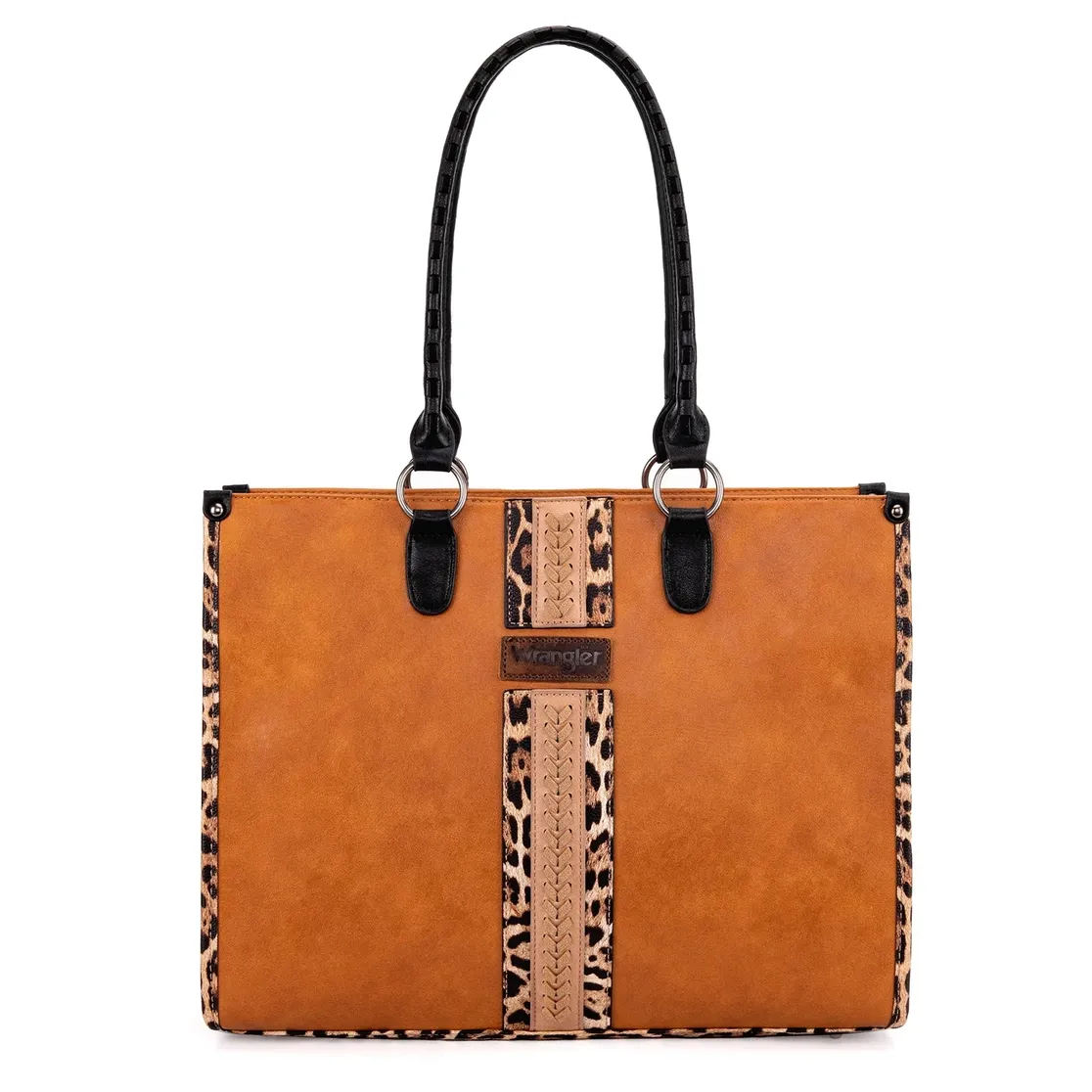 Wrangler Leopard Print Carry Tote-Brown
