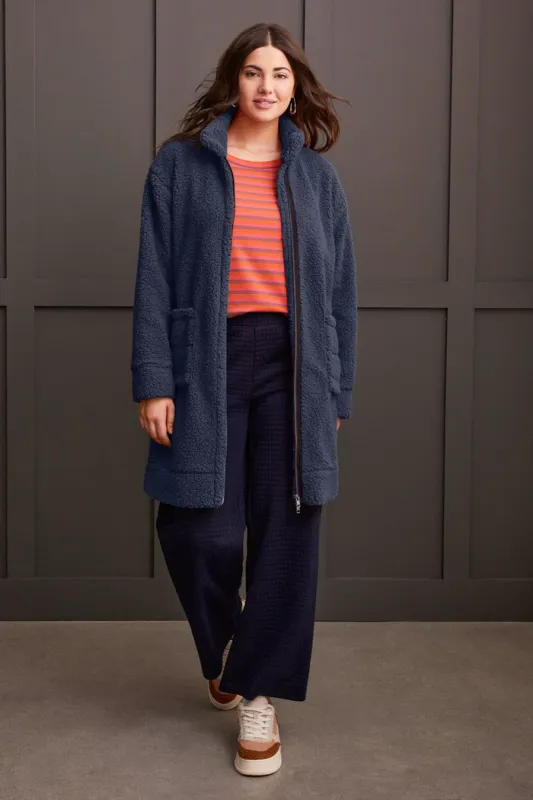 LINED ZIP UP COAT