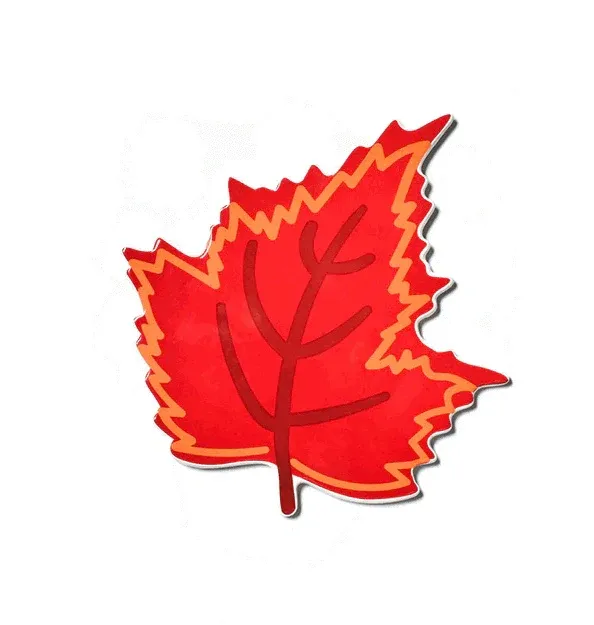 Red Fall Leaf Mini Attachment