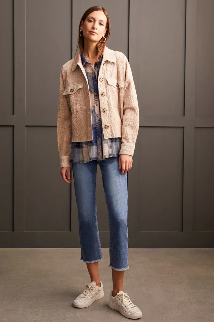 CROP DENIM SHACKET