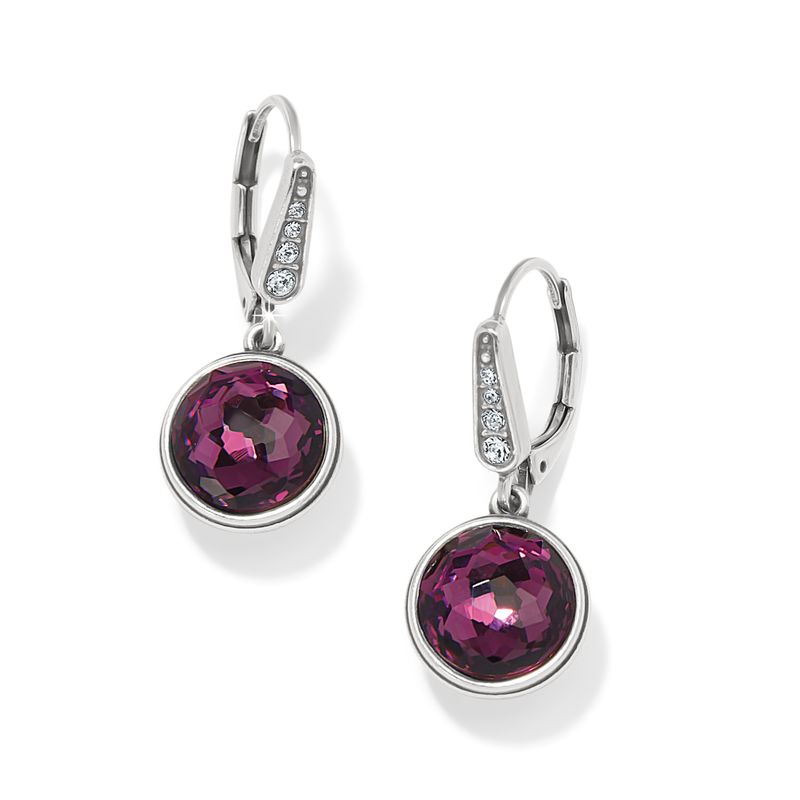 Meridian Aurora Leverback Earrings-Amethyst