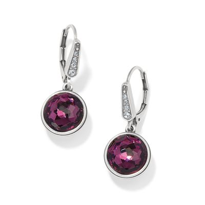 Meridian Aurora Leverback Earrings-Amethyst