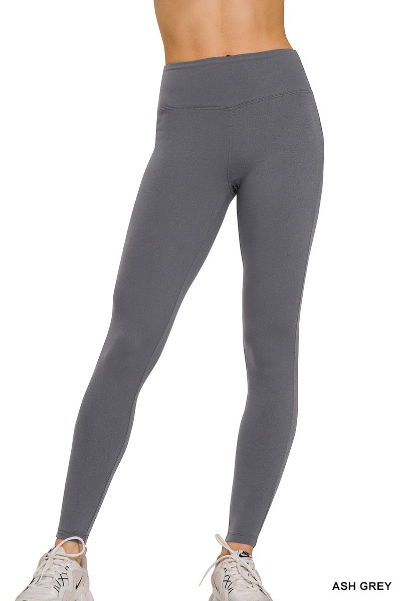 MICROFIBER  LEGGINGS, Color: ASH GREY, Size: S/M