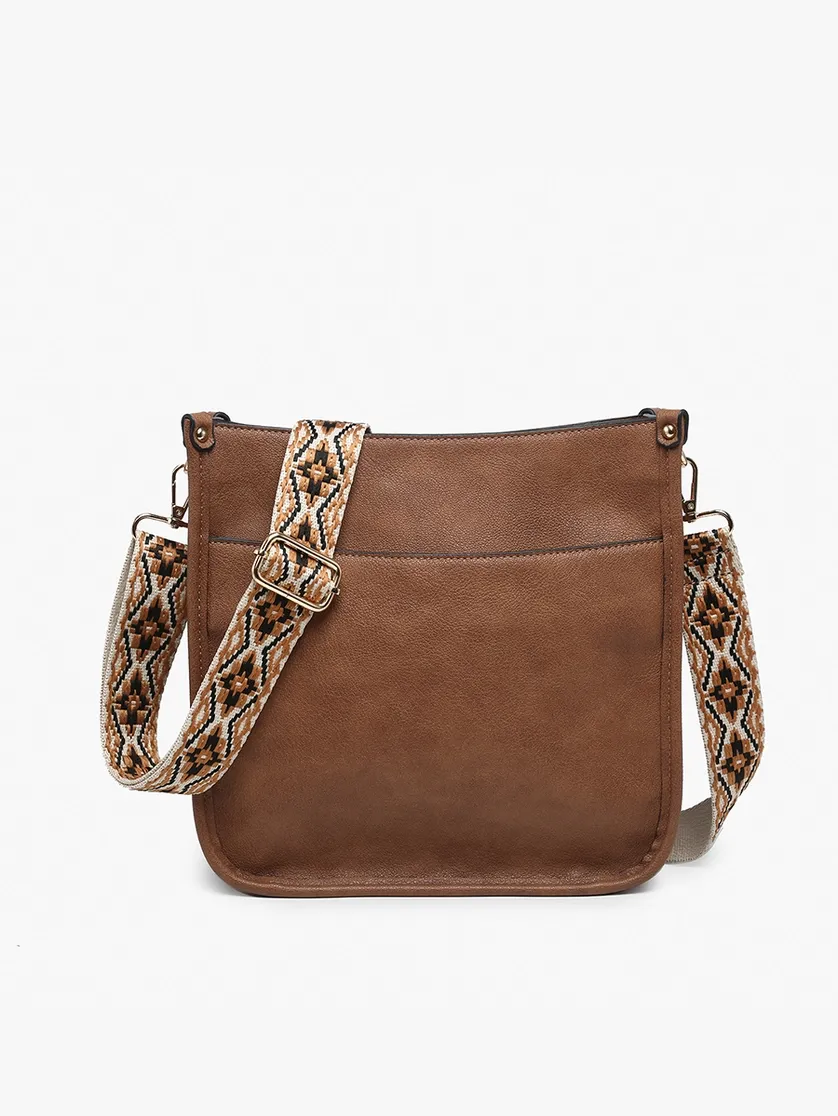 Posie Crossbody w/ Removable Strap, Color: Brown.Brown