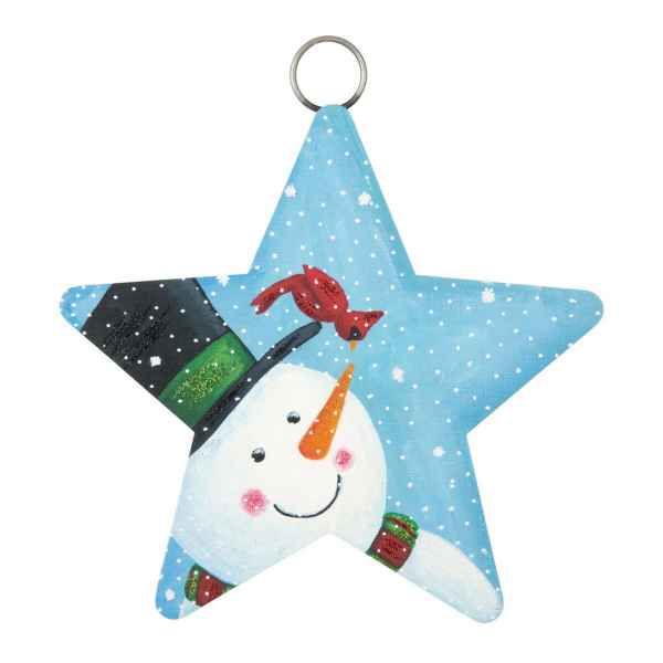 Mini Snowman &amp; Curious Cardinal Star Charm