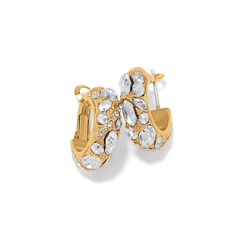 Trust Your Journey Hoop Earrings-Gold