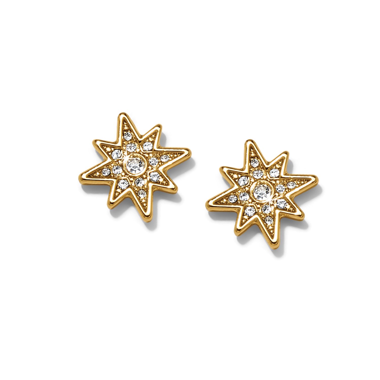 Enchanting Star Post Earrings-Gold