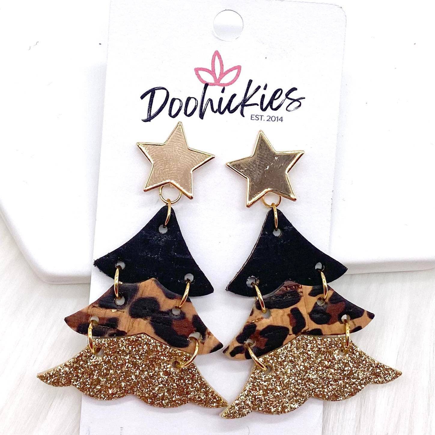Metallic Leopard Christmas Trees