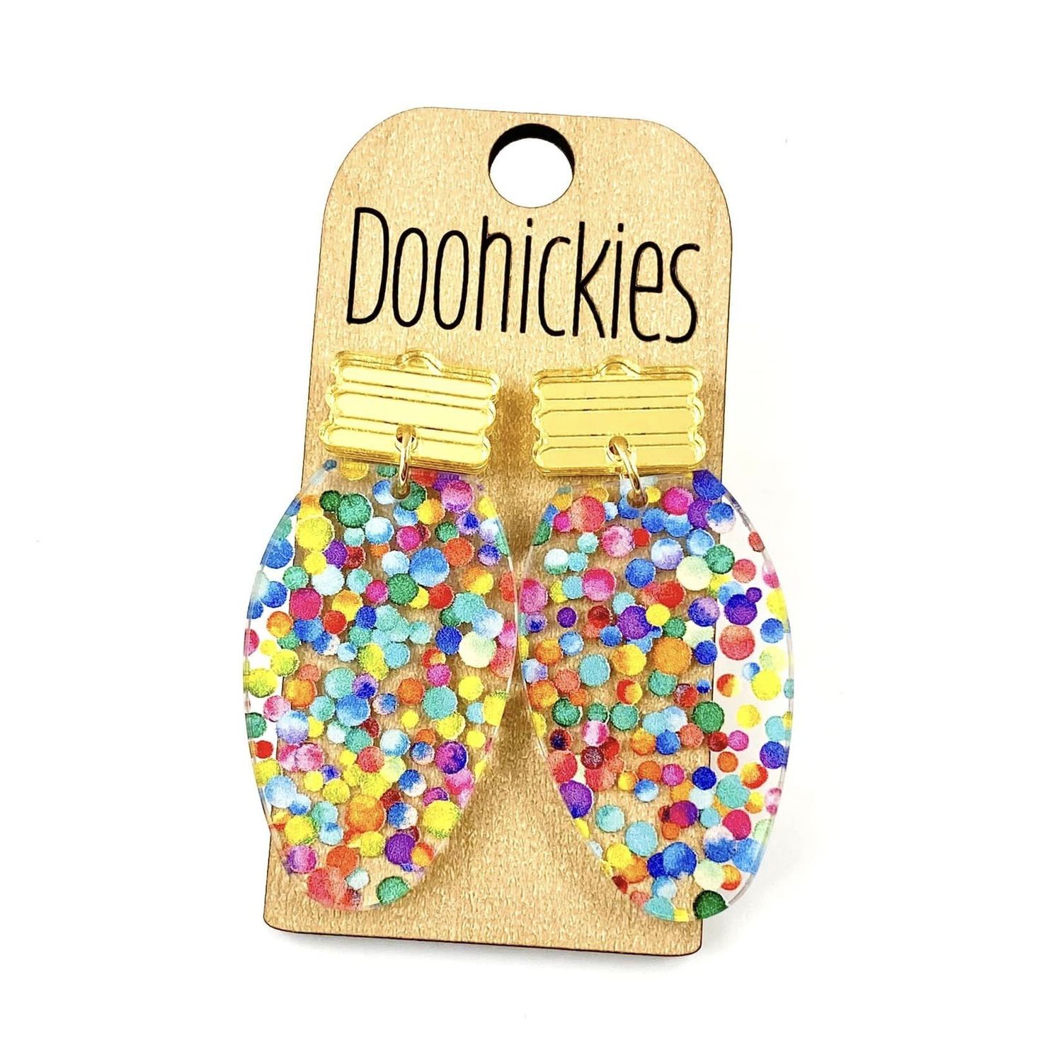 Confetti Dots Christmas Lights Earrings