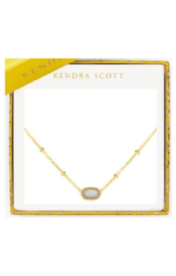 Boxed Mini Elisa Pendant Necklace-Gold/Ivory