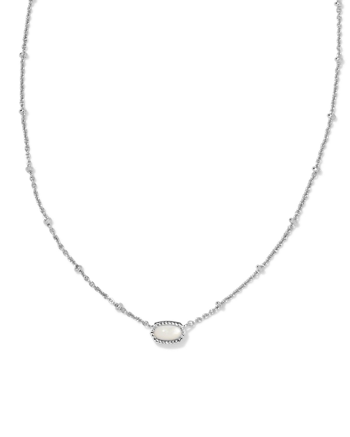 Mini Elisa Satellite Short Pendant Necklace-Silver