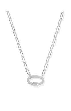 Emery Link and Chain Necklace-Silver