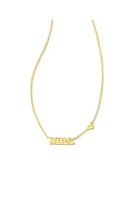 Mrs. Pendant Necklace-Gold