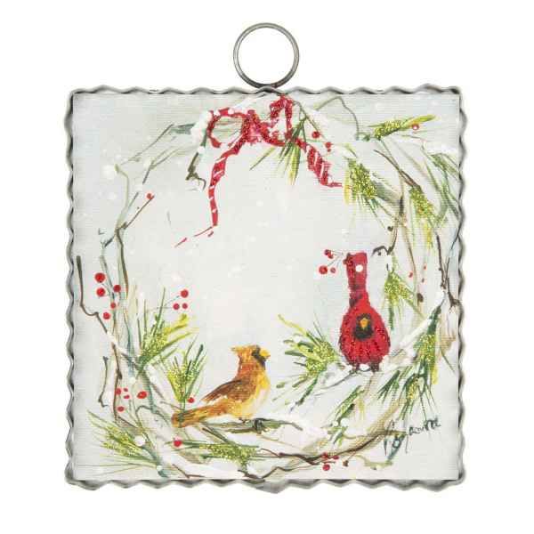 Snowy Cardinal  Wreath