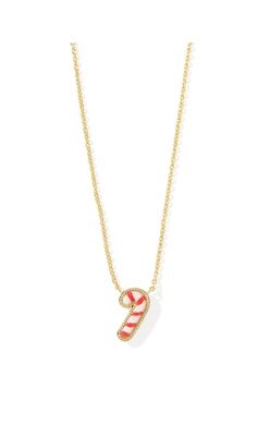 Candy Cane Short Pendant Necklace